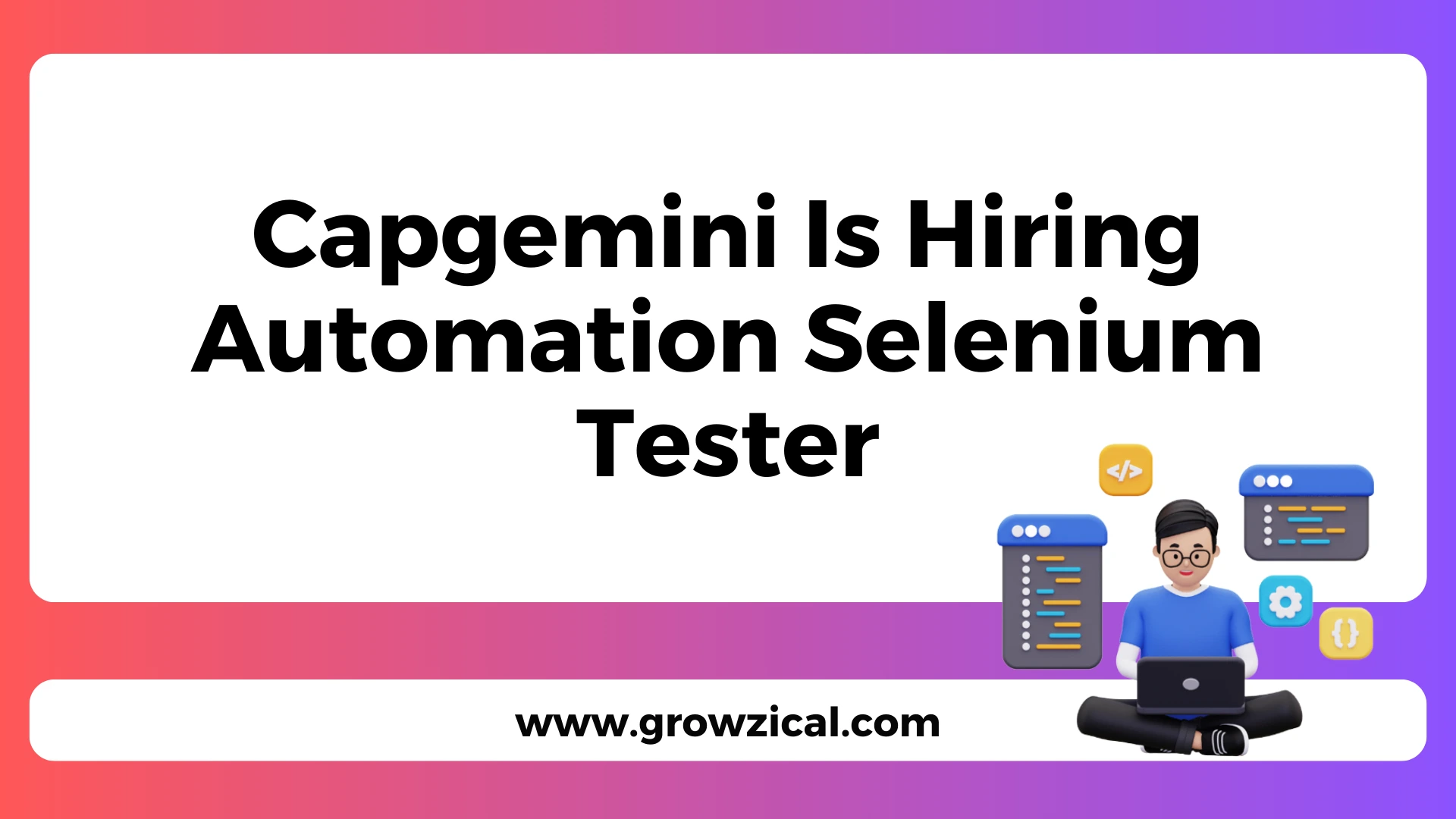 Capgemini Is Hiring Automation Selenium Tester