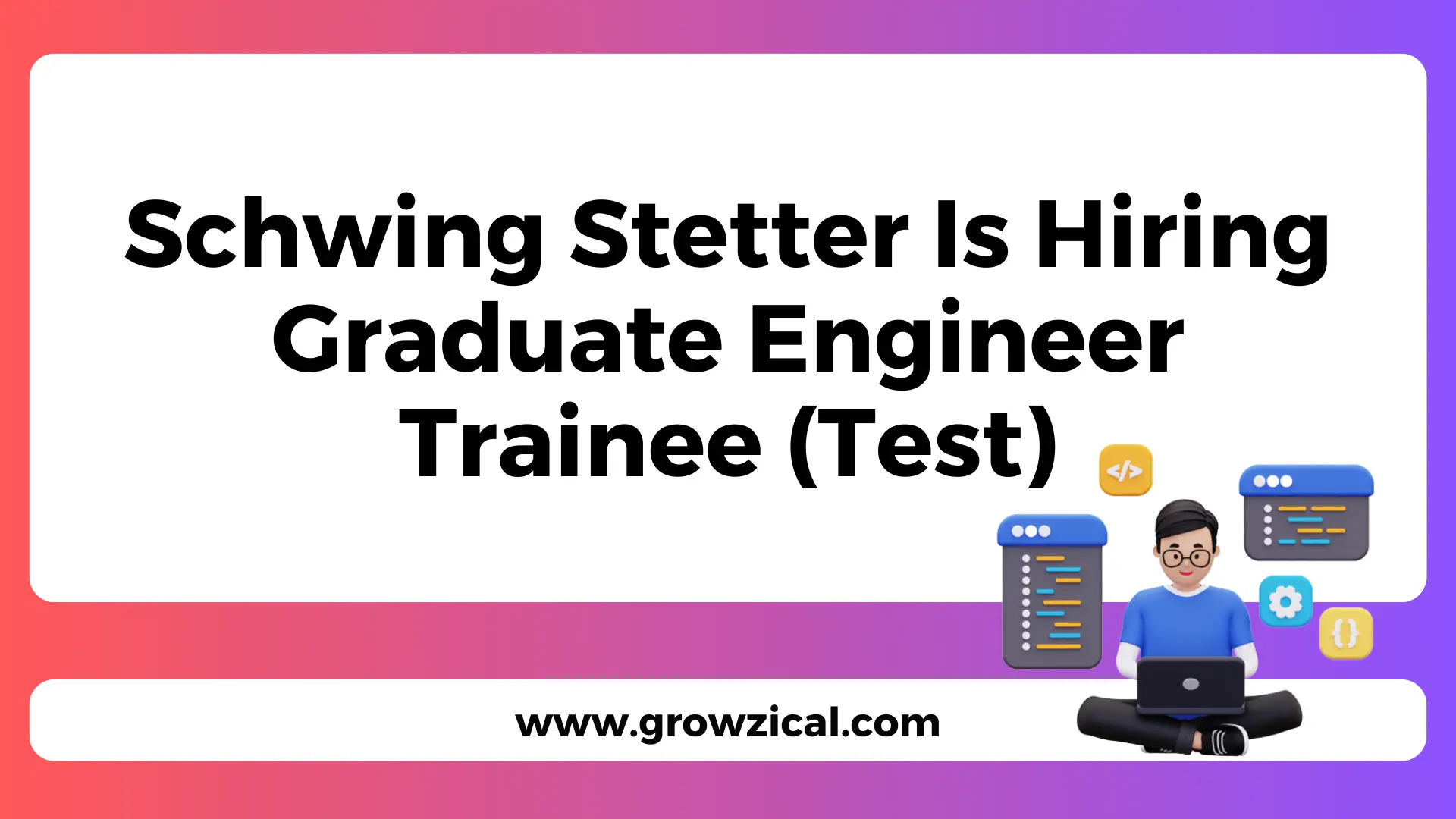 Schwing Stetter Is Hiring Graduate Engineer Trainee (Test)